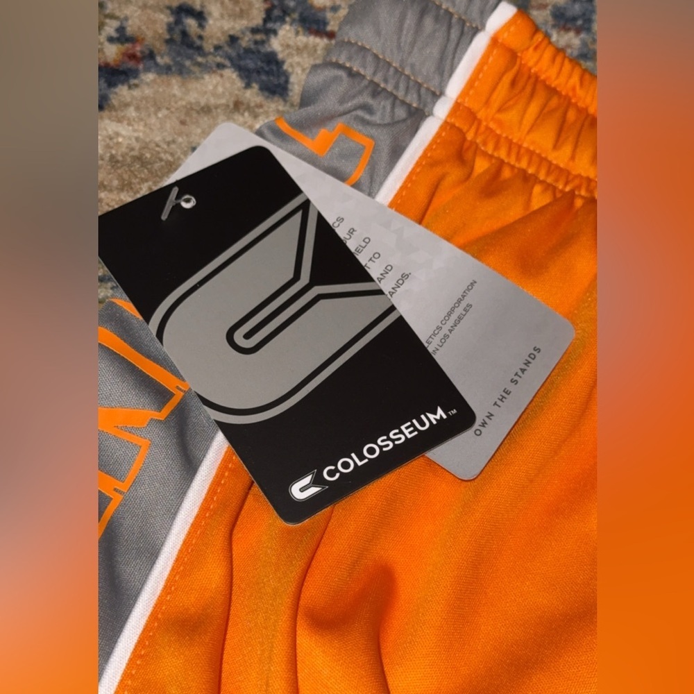 nwt colosseum Tennessee Vols orange white gray 7” polyester shorts w/pockets MED - Picture 3 of 8